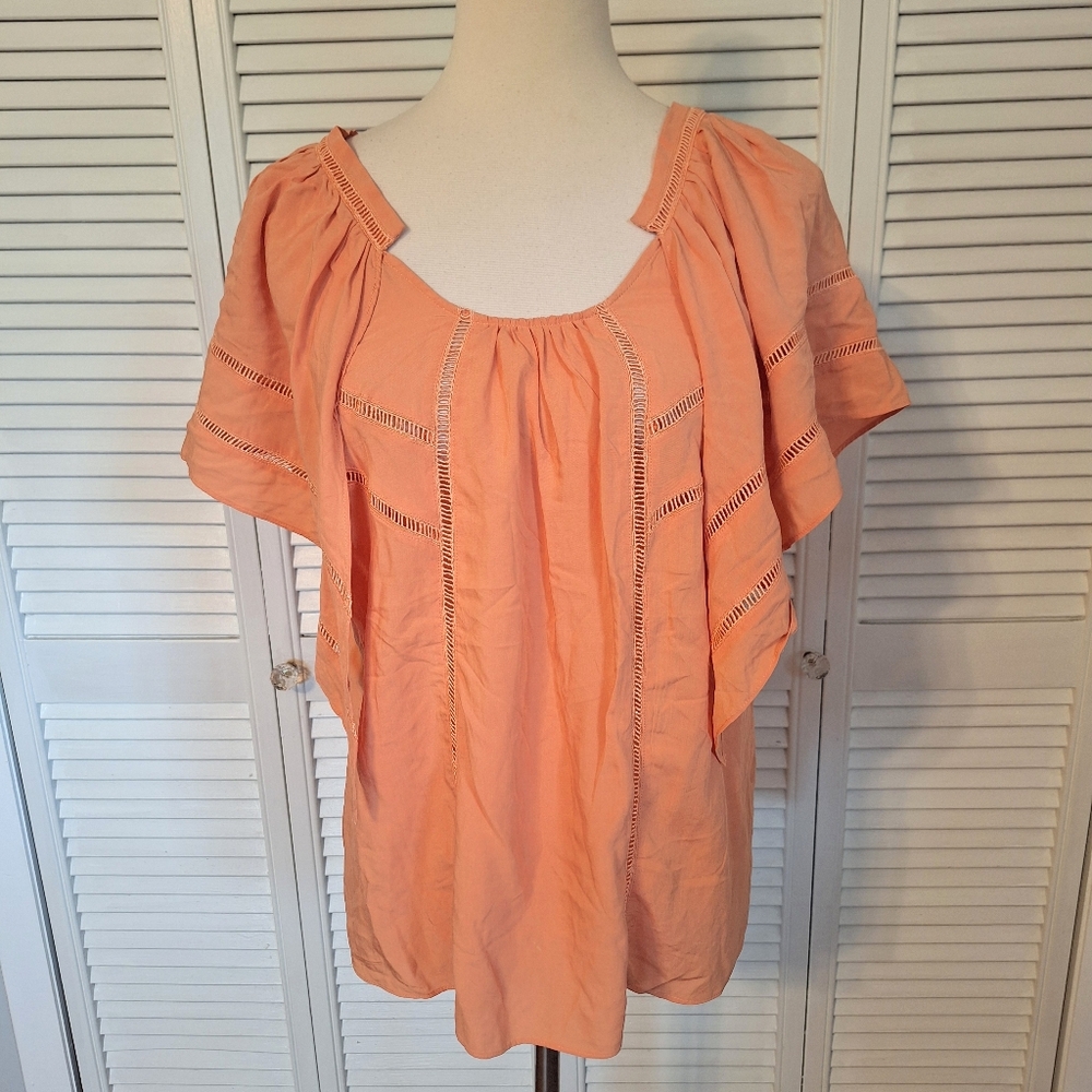 Anthropologie The Addison Story In Flight Flounce Blouse Small *C5 - Picture 5 of 7